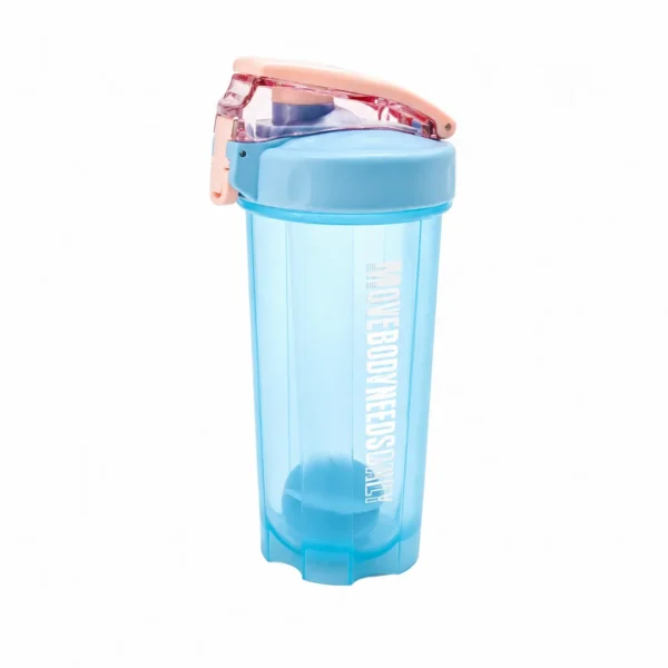شیکر شفاف مدل نی دار Shaker Bottle